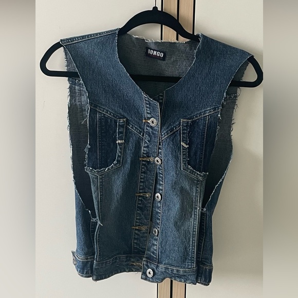 Vintage skull denim vest - Picture 2 of 7